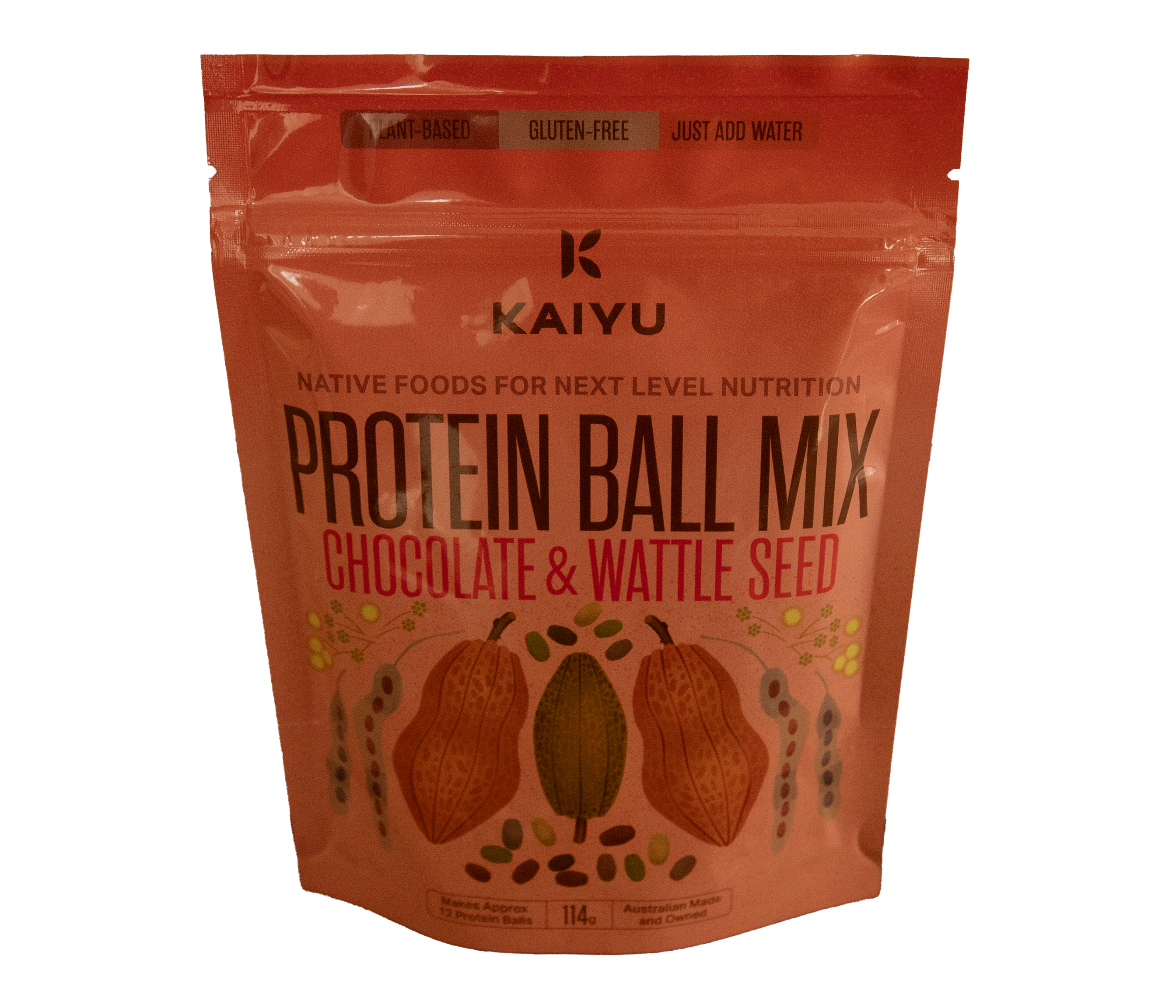Choc wattle seed protein ball mix